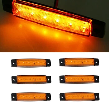 6pcs Amber 12V/24V 6LED Car Side Marker Indicators Lights Lamp Truck Trailer Lorry RV Car Side Marker Lights
6pcs Amber 12V/24V 6LED Car Side Marker Indicators Lights Lamp Truck Trailer Lorry RV Car Side Marker Lights
