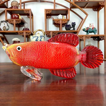 Crystal Glass Red Dragon Fish Animal Figurines Hand Blown Miniatures Fish Tank Ornament Home Decor Accessorie Christmas Gift
Crystal Glass Red Dragon Fish Animal Figurines Hand Blown Miniatures Fish Tank Ornament Home Decor Accessorie Christmas Gift