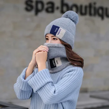 Fashion Winter hat and Ring Scarf Set for Women Thicken Warm Winter Pom Poms Hat and Ring Scarves Unisex Beanie hat Smoky Blue
Fashion Winter hat and Ring Scarf Set for Women Thicken Warm Winter Pom Poms Hat and Ring Scarves Unisex Beanie hat Smoky Blue