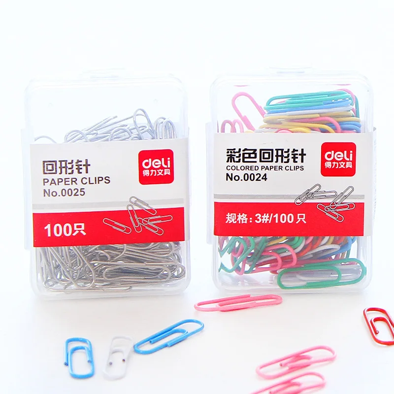 100pcs Colored Paper Clips for File Clamp 3# Silver Metal Clip Multi Color Bookmark Stationery Office Binding School A6637
100pcs Colored Paper Clips for File Clamp 3# Silver Metal Clip Multi Color Bookmark Stationery Office Binding School A6637