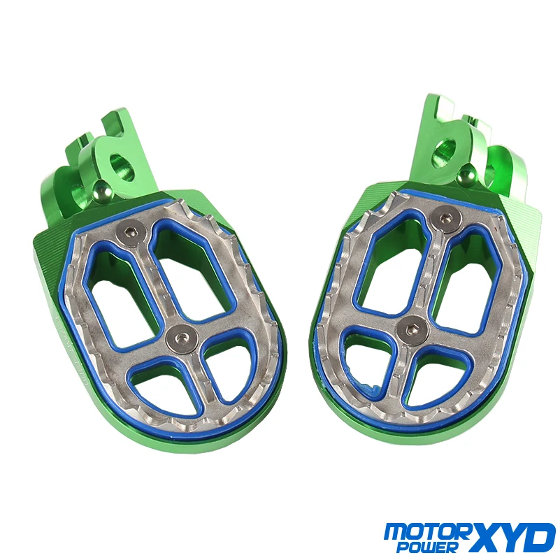 CNC мотоцикл заготовка MX широкие подножки педали для квасаки KX250F 06-16 KX450F 07-16 KLX450R