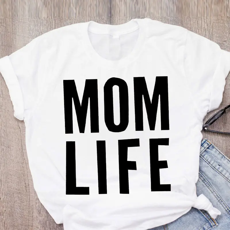 Hararuku Mama T-shirt Femme Vogue Women Short Sleeve Ulzzang Printed Mom Life tshirt Vintage Tee Top Korean Clothes