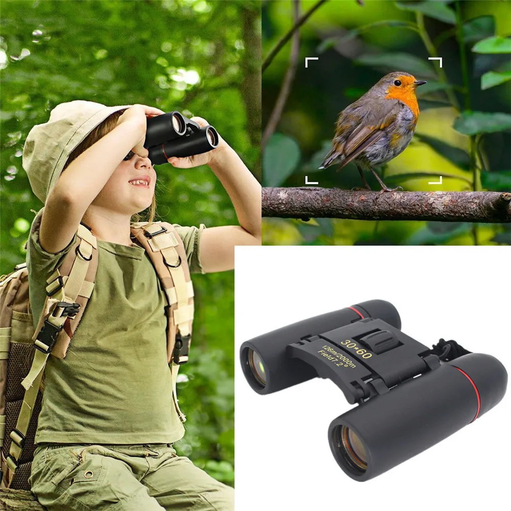Outdoor Compact Binoculars 30*60 Zoom Telescope Foldable Day Night Vision Telescope Binoculars HD Professiona Zoom 10.8
Outdoor Compact Binoculars 30*60 Zoom Telescope Foldable Day Night Vision Telescope Binoculars HD Professiona Zoom 10.8