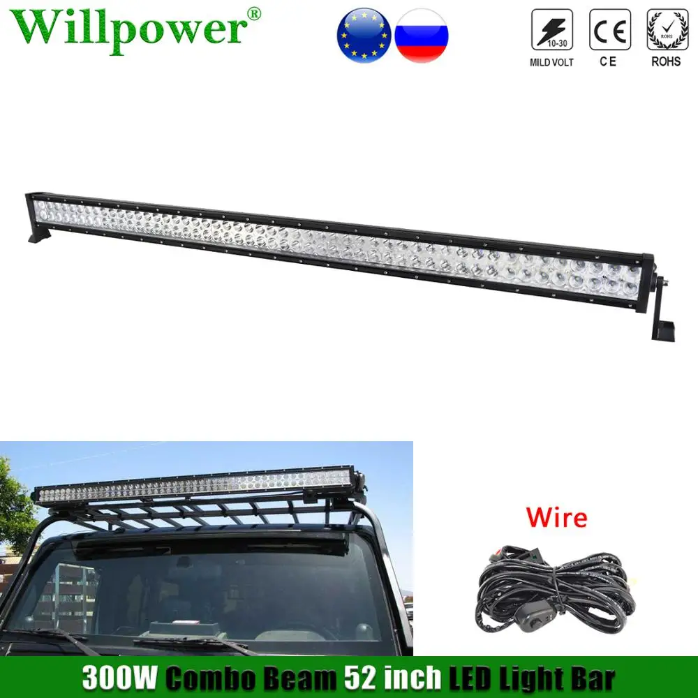 Car Roof 300W 52" LED Work Light Bar For Jeep Wrangler JK Chevy SUV Boat Offroad Truck 4x4 4WD Pickup Driving Fog Lamp
Car Roof 300W 52" LED Work Light Bar For Jeep Wrangler JK Chevy SUV Boat Offroad Truck 4x4 4WD Pickup Driving Fog Lamp