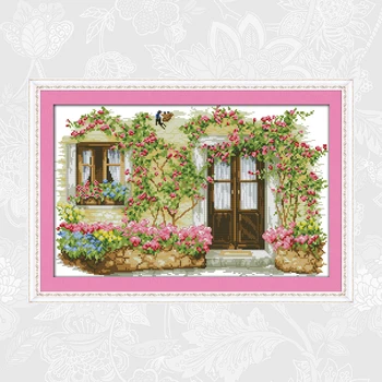 Joy sunday Rose Cabin Patterns 11CT 14CT Counted Printed on Canvas Cross Stitch Kits Embroidery Needlework Home Decoration
Joy sunday Rose Cabin Patterns 11CT 14CT Counted Printed on Canvas Cross Stitch Kits Embroidery Needlework Home Decoration