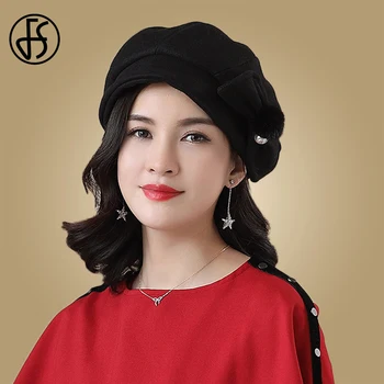 FS Elegant Women Winter Beret Plaid Vintage Fashion Octagonal Caps Casual Autumn Black Gray Warm Hat With Big Bowknot
FS Elegant Women Winter Beret Plaid Vintage Fashion Octagonal Caps Casual Autumn Black Gray Warm Hat With Big Bowknot