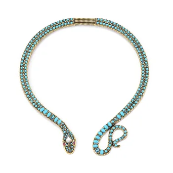 Blue Stone Snake Statement Necklace Open Adjustable Choker Boho Ethnic Collar Accessories Wholesale Jewelry Gifts Dropshipping
Blue Stone Snake Statement Necklace Open Adjustable Choker Boho Ethnic Collar Accessories Wholesale Jewelry Gifts Dropshipping