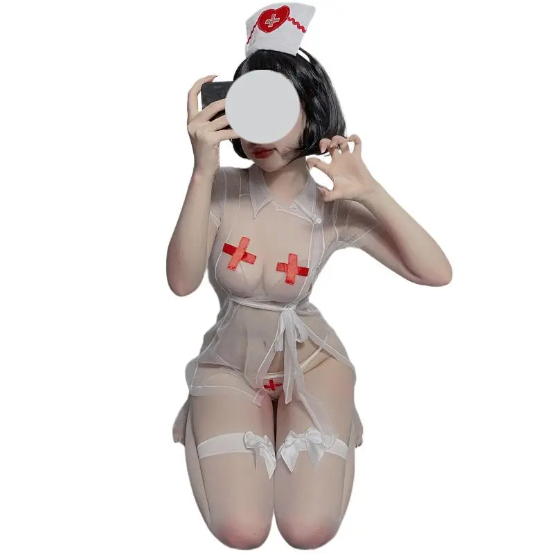 Fun perspective suit female passion temptation uniform lovely nurse bed tease skirt suit
Fun perspective suit female passion temptation uniform lovely nurse bed tease skirt suit