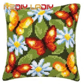Cross Stitch Cushion Ladybug Daisy Make Your Own Pillow DIY Chunky Cross Stitch Kits Pre-Printed Canvas Acrylic Yarn Pillow Case 
Cross Stitch Cushion Ladybug Daisy Make Your Own Pillow DIY Chunky Cross Stitch Kits Pre-Printed Canvas Acrylic Yarn Pillow Case