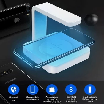 UVC Ultraviolet Handheld Disinfection Lamp Phone Wireless Charging Treasure Ozone Sterilization Box UV Light Sterilizer
UVC Ultraviolet Handheld Disinfection Lamp Phone Wireless Charging Treasure Ozone Sterilization Box UV Light Sterilizer