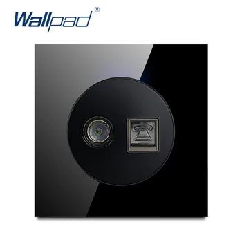 TV And Telephone TEL Socket Wallpad Luxury Tempered Crystal Glass Panel Electric Wall Power Socket Black
TV And Telephone TEL Socket Wallpad Luxury Tempered Crystal Glass Panel Electric Wall Power Socket Black