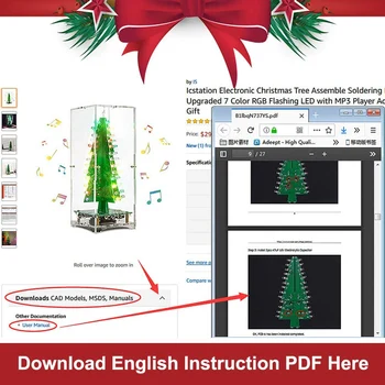 3D Christmas Tree Music Box Soldering Practice Project DIY Electronic Science Assemble Kit with 7 Colors Flash Light WXV
3D Christmas Tree Music Box Soldering Practice Project DIY Electronic Science Assemble Kit with 7 Colors Flash Light WXV