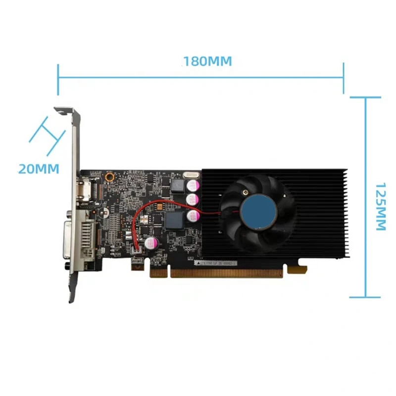 Видеокарта 77JC GT1030 2 Гб 64 бит GDDR5 мини Низкопрофильная GPU-карта для компьютерных игр