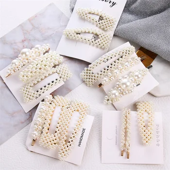 IPARAM Fashion Korean Women's Pearl Hair Clip Set Statement Girl Geometric Retro Hairpins Barrettes Hair Accessories
IPARAM Fashion Korean Women's Pearl Hair Clip Set Statement Girl Geometric Retro Hairpins Barrettes Hair Accessories