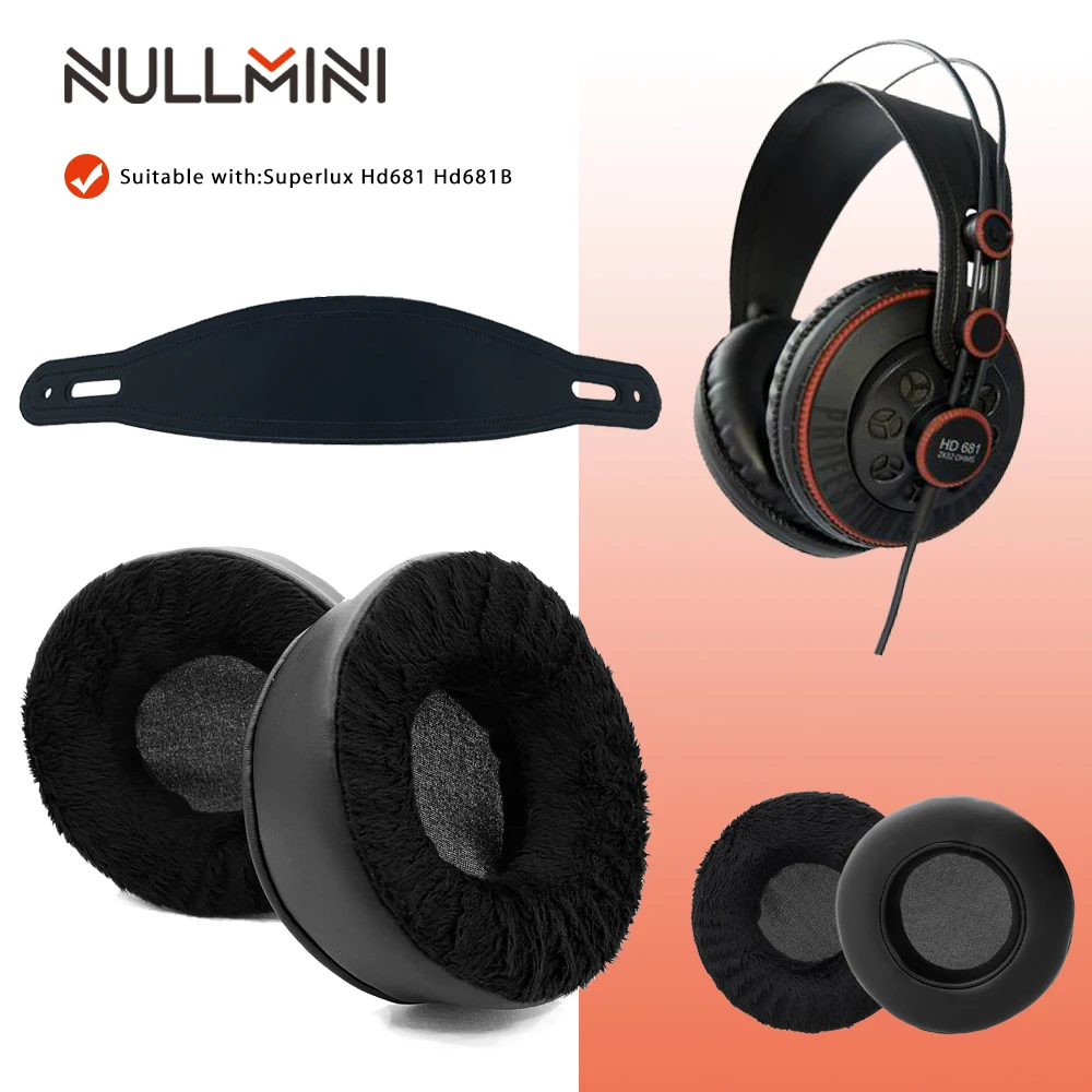 Сменные амбушюры NullMini для Superlux HD681 HD681B HD681EVO HD681F наушники с кожаным рукавом или