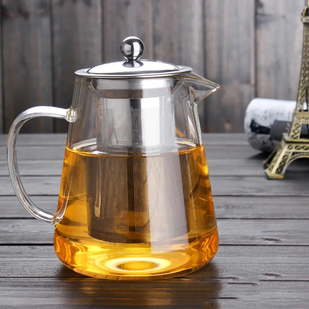 Glass Teapot Stainless Steel Teapots With Infuser Filter Lid Heat Resistant Tea Pot Kettle Home Office Clear Kettle Teaware Set
Glass Teapot Stainless Steel Teapots With Infuser Filter Lid Heat Resistant Tea Pot Kettle Home Office Clear Kettle Teaware Set
