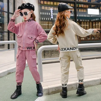 Teen Girls Clothing Set 2020 Autumn Kids Clothes corduroy Jackets Cargo Pants Suit for Children Clothes Girls Outfits 13 Years 
Teen Girls Clothing Set 2020 Autumn Kids Clothes corduroy Jackets Cargo Pants Suit for Children Clothes Girls Outfits 13 Years