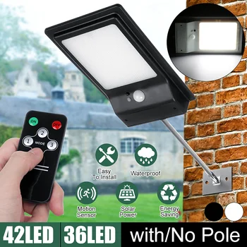 42 LED Solar Light Ultra-thin Wireless PIR Motion Sensor Solar Lamp with Remote Controll Ip65 Waterproof Garden Outdoor Lighting
42 LED Solar Light Ultra-thin Wireless PIR Motion Sensor Solar Lamp with Remote Controll Ip65 Waterproof Garden Outdoor Lighting