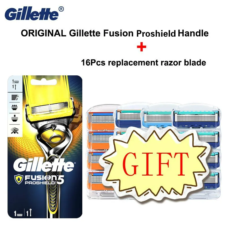 Original Gillette Fusion Proshield Shaving Handle Shaving Stand with Spare Razor Blade for Safety Razors Manual with Replacement
Original Gillette Fusion Proshield Shaving Handle Shaving Stand with Spare Razor Blade for Safety Razors Manual with Replacement