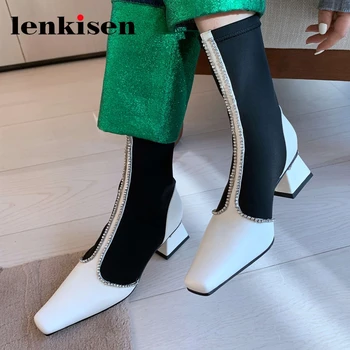 Lenkisen large size square toe high heel stretch boots rhinestone beauty lady dance party gorgeous charming mid-calf boots L90
Lenkisen large size square toe high heel stretch boots rhinestone beauty lady dance party gorgeous charming mid-calf boots L90