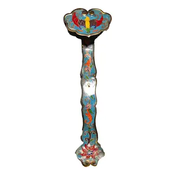 LaoJunLu Pure Copper Thick Tire Cloisonne Pure Hand-Made Cloisonné Enamel Lucky Ornaments (Ruyi, As I Like) Imitation antique
LaoJunLu Pure Copper Thick Tire Cloisonne Pure Hand-Made Cloisonné Enamel Lucky Ornaments (Ruyi, As I Like) Imitation antique