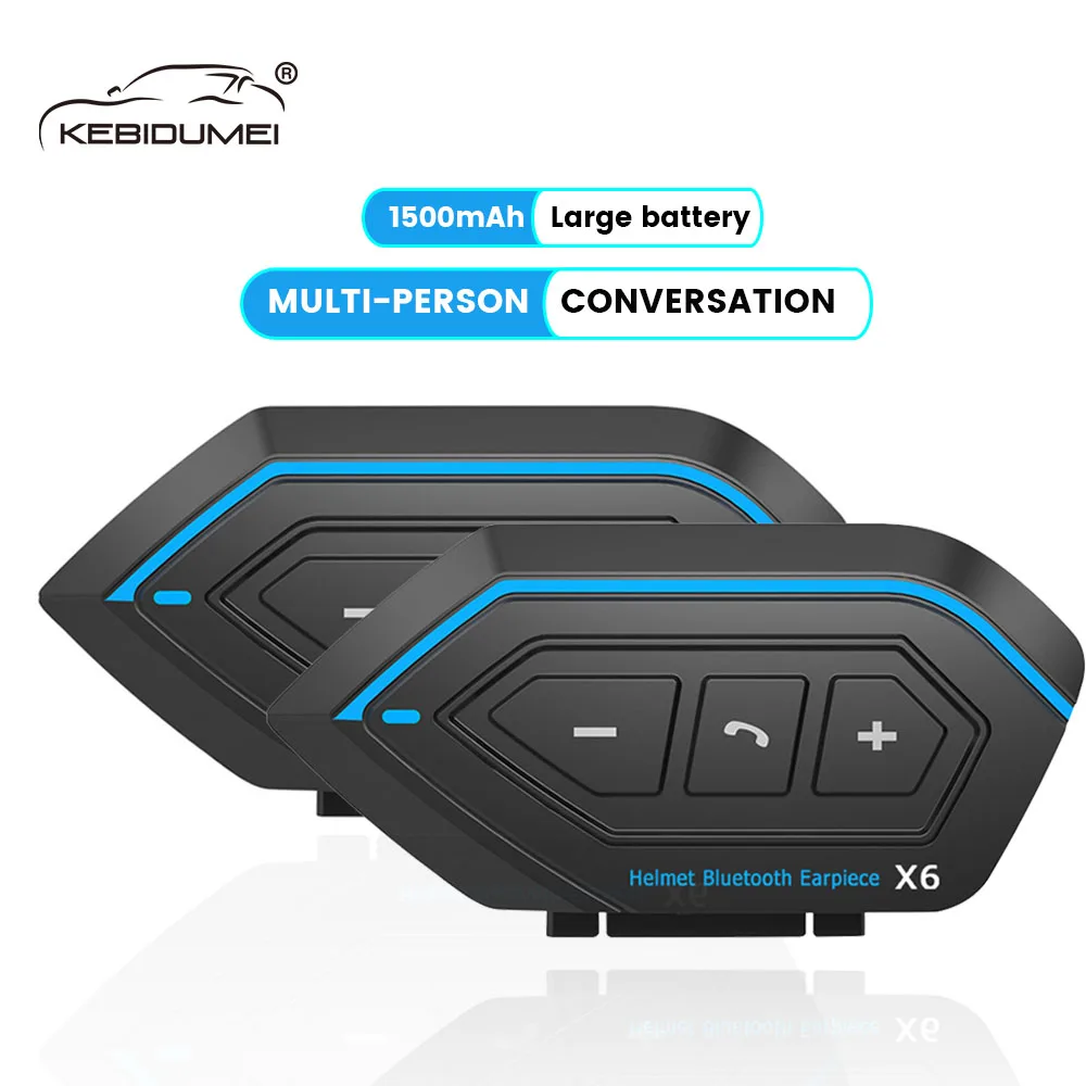 Bluetooth-гарнитура для мотоциклетного шлема X6 2 шт. | Автомобили и мотоциклы