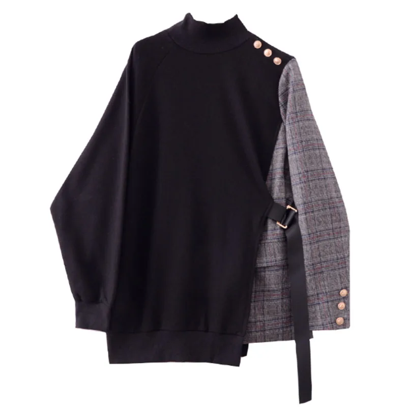 2020 Autumn New Irregular Jacket Female Temperament Niche Design Sense Plaid Stitching Plus Velvet Sweater Women
2020 Autumn New Irregular Jacket Female Temperament Niche Design Sense Plaid Stitching Plus Velvet Sweater Women