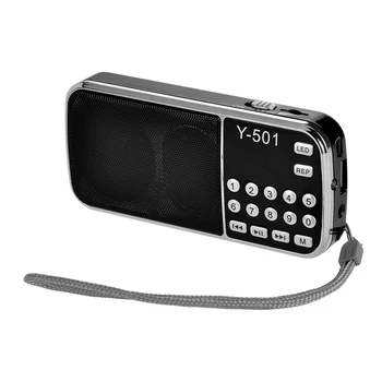 Y-501 Mini FM Radio Digital Portable 3W Stereo Speaker MP3 Audio Player Radio w/ 0.75" Screen LED Flashlight TF Card Radio
Y-501 Mini FM Radio Digital Portable 3W Stereo Speaker MP3 Audio Player Radio w/ 0.75" Screen LED Flashlight TF Card Radio