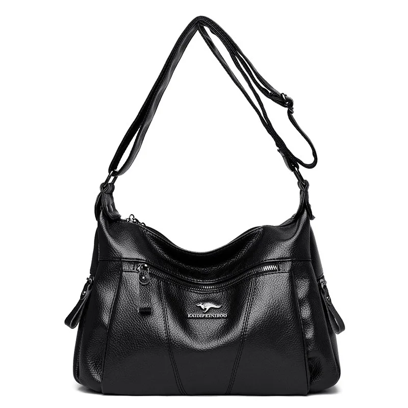 

Weysfor Vintage Women Shoulder Bag Pu Leather Crossbody Bag Soft Purse Multi-pocket Messenger Bag Designer Flap Bag Lady Handbag