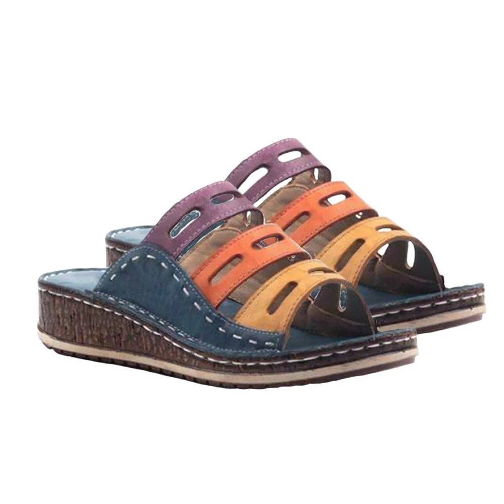 Leisure Slippers Beach Three Color Stitching Slide Wedges Platform Open Toe Slip-on Women Sandals Casual Summer Shoes Chic
Leisure Slippers Beach Three Color Stitching Slide Wedges Platform Open Toe Slip-on Women Sandals Casual Summer Shoes Chic
