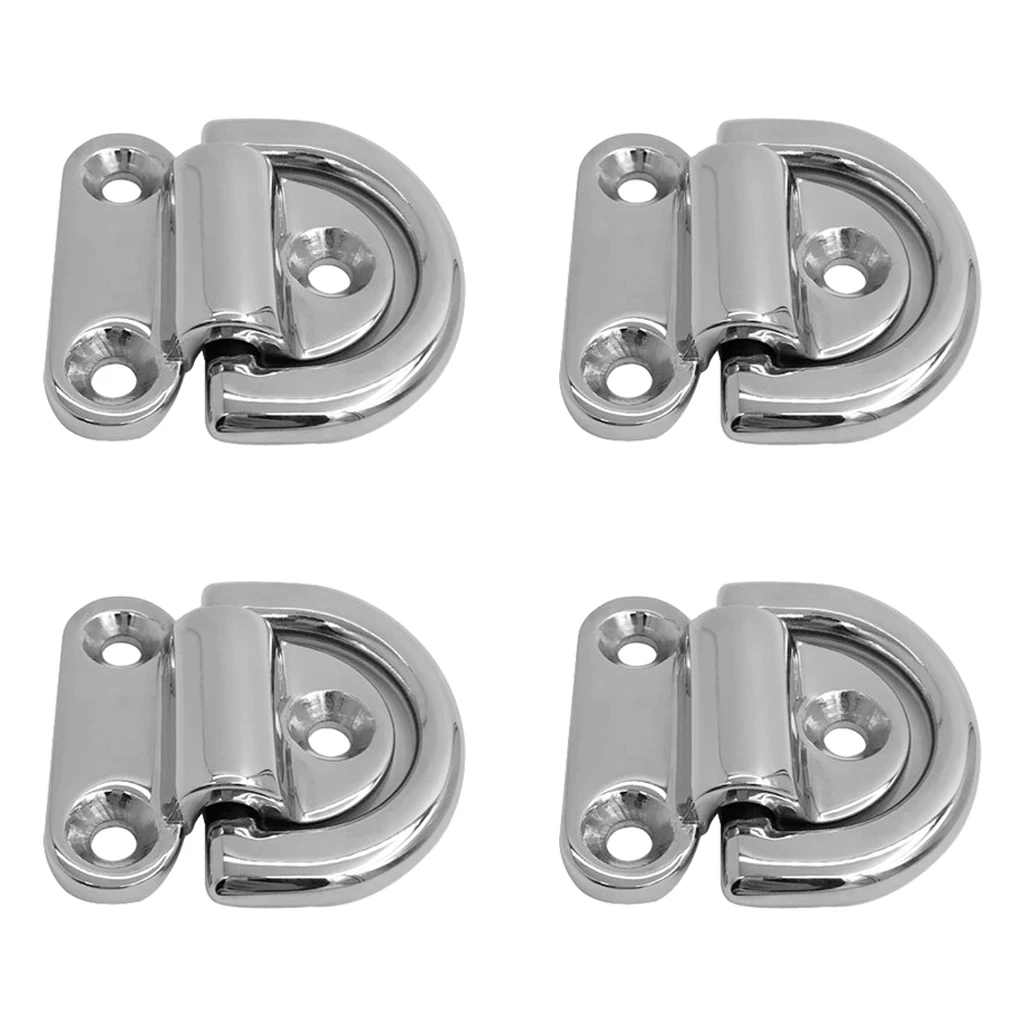 4x Marine 1/4 inch D Ring Tie Down Anchor Fixing Cleat Plate – Stainless Steel 316 – 3 Mountings Points 4x Marine 1/4 inch D Ring Tie Down Anchor Fixing Cleat Plate – Stainless Steel 316 – 3 Mountings Points