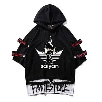 Saiyan Hooded tshirts Ribbon Short Sleeve T Shirts Oversize top tees hip hop Streetwear skate homme tees wholesale men clothing
Saiyan Hooded tshirts Ribbon Short Sleeve T Shirts Oversize top tees hip hop Streetwear skate homme tees wholesale men clothing