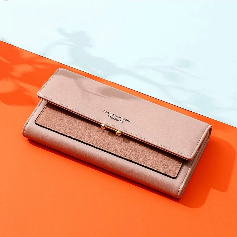 Fashion Solid Color Long Wallet Women Stitching Matte Large Capacity Hand Wallet Creative Designer Ladies Pu Leather Purse New
Fashion Solid Color Long Wallet Women Stitching Matte Large Capacity Hand Wallet Creative Designer Ladies Pu Leather Purse New