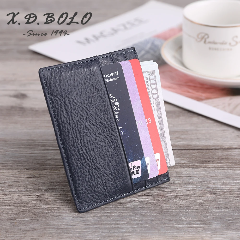 X.D.BOLO Genuine Leather Credit Card Holder RFID Vintage Wallet Cow Leather Antitheft Rfid Blocking Wallet Holder Thin Bag
X.D.BOLO Genuine Leather Credit Card Holder RFID Vintage Wallet Cow Leather Antitheft Rfid Blocking Wallet Holder Thin Bag