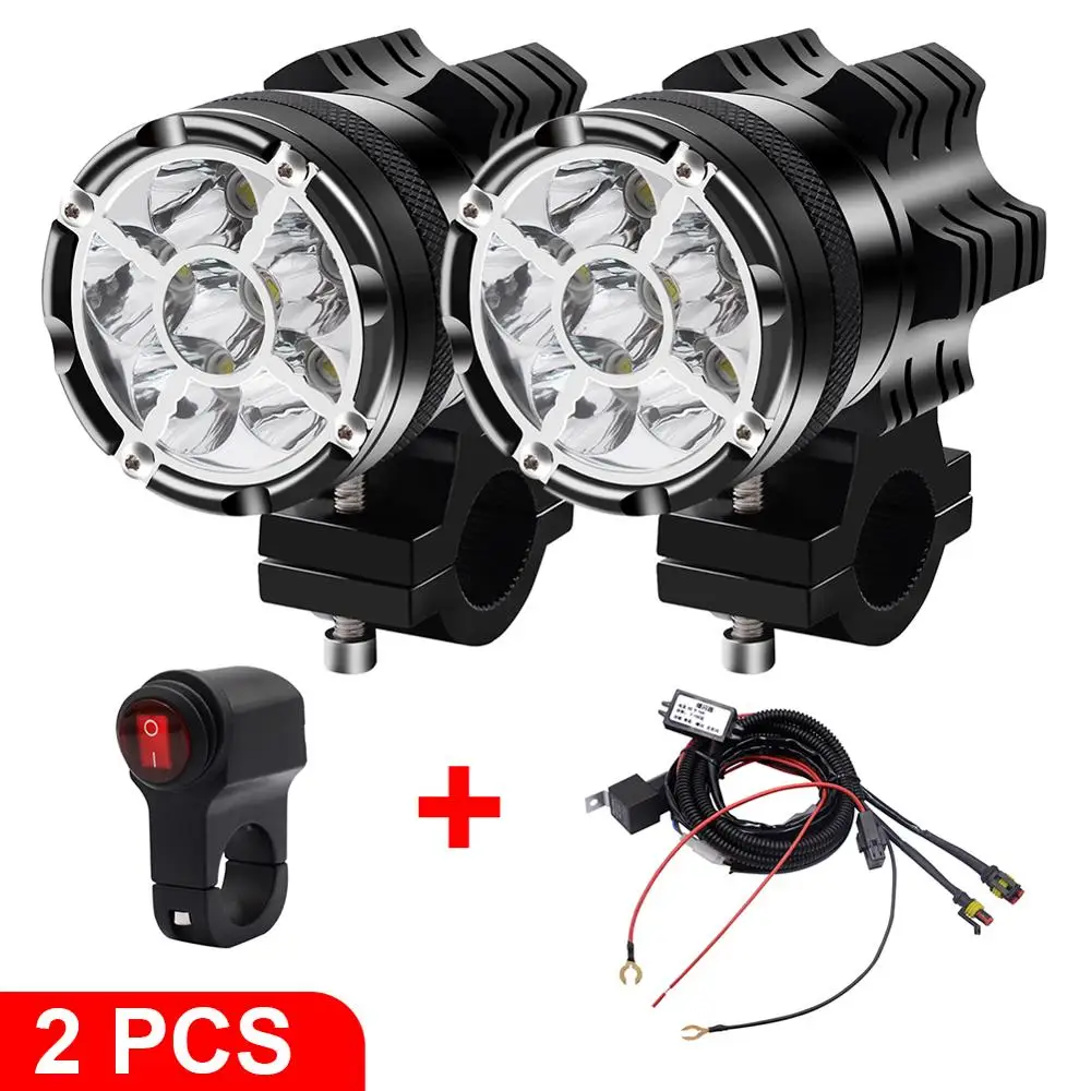 Motorcycle Headlights 12v External Always Bright Burst Flash Waterproof Six Lamp Beads Aluminium Alloy LED Headlamp +Wire Harnes
Motorcycle Headlights 12v External Always Bright Burst Flash Waterproof Six Lamp Beads Aluminium Alloy LED Headlamp +Wire Harnes