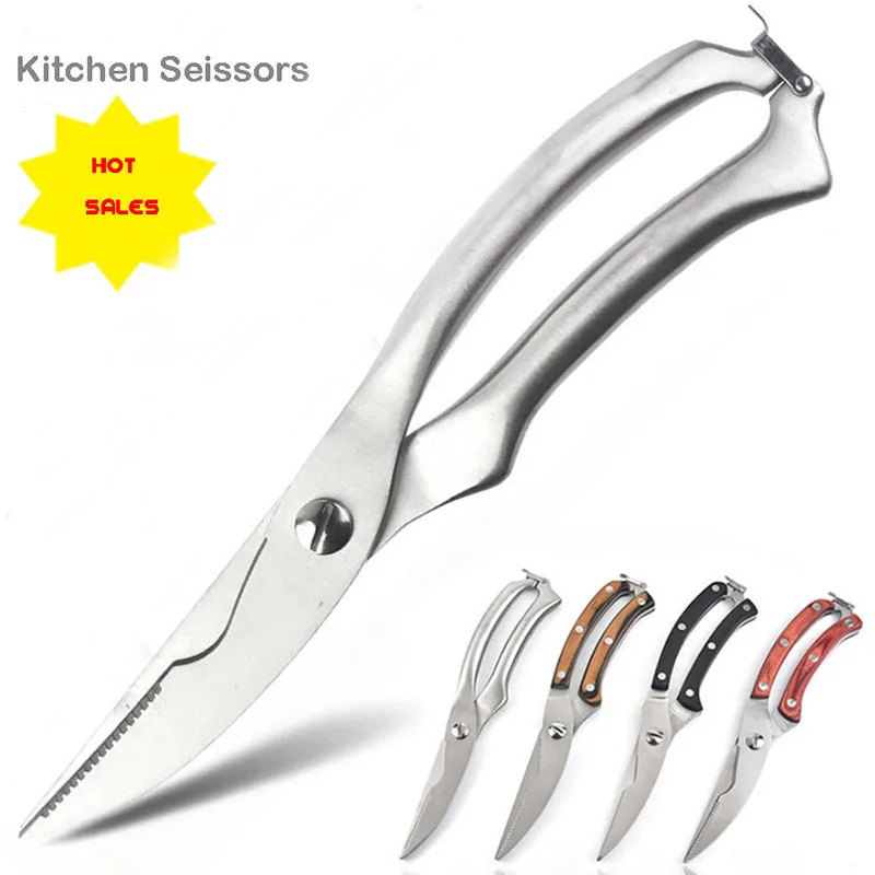 

Chicken Bone Scissors Strong Knives BBQ Shears Stainless Steel Poultry Fish Kitchen Gadgets Chef Quality Knife Cooking Tools