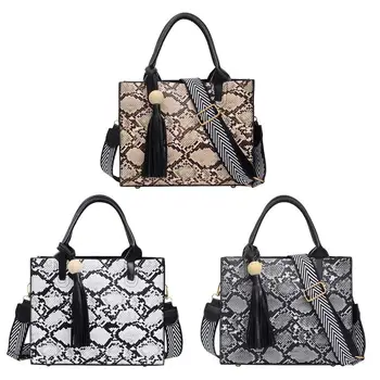 Easy Carry Ladies Wide Shoulder Handbag Leather Serpentine Tassel Messenger Bag Large Tote Personality Wide Single Shoulder Bags
Easy Carry Ladies Wide Shoulder Handbag Leather Serpentine Tassel Messenger Bag Large Tote Personality Wide Single Shoulder Bags