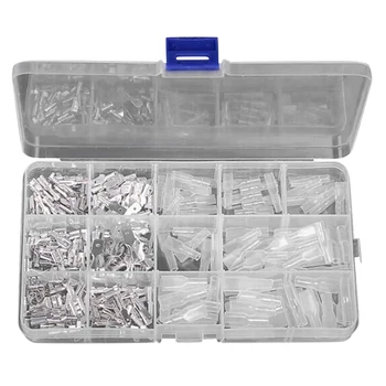 270Pcs Cold Pressed Terminal 6.3 4.8 2.8 Bare Plug Spring Terminal Block with Sheath
270Pcs Cold Pressed Terminal 6.3 4.8 2.8 Bare Plug Spring Terminal Block with Sheath