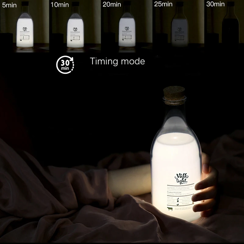 Milk Bottle Message Night Light USB Message Sleep Timing Mode LED DIY Handwriting Message Rechargeable Sleeping Lamp for Gift
Milk Bottle Message Night Light USB Message Sleep Timing Mode LED DIY Handwriting Message Rechargeable Sleeping Lamp for Gift