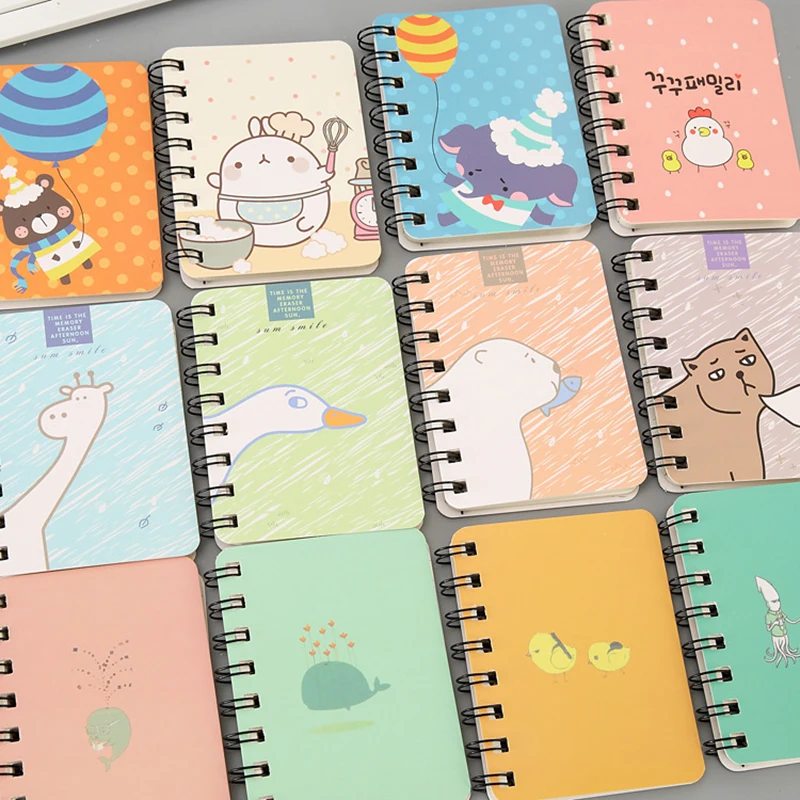 Portable Notepad with a small fresh coil this cartoon notebook stationery small book
Portable Notepad with a small fresh coil this cartoon notebook stationery small book
