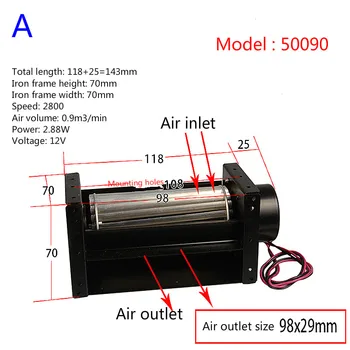 DC12V cross flow fan 50 impeller diameter high air flow fan Low noise Light weight Wind volume for horizontal installation
DC12V cross flow fan 50 impeller diameter high air flow fan Low noise Light weight Wind volume for horizontal installation