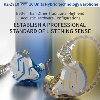 KZ Monitor earphones Sport Noise Cancelling Earphones Metal Headset 4BA+1DD Hybrid 10 drivers HIFI Bass Earbuds In Ear ZS10 Pro
KZ Monitor earphones Sport Noise Cancelling Earphones Metal Headset 4BA+1DD Hybrid 10 drivers HIFI Bass Earbuds In Ear ZS10 Pro