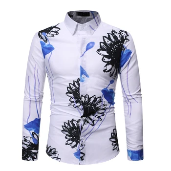 Sunflower Fashion Print White Shirt Men 2019 Brand New Slim Fit Long Sleeve Chemise Homme Casual Button Down Shirt for Male 3XL
Sunflower Fashion Print White Shirt Men 2019 Brand New Slim Fit Long Sleeve Chemise Homme Casual Button Down Shirt for Male 3XL