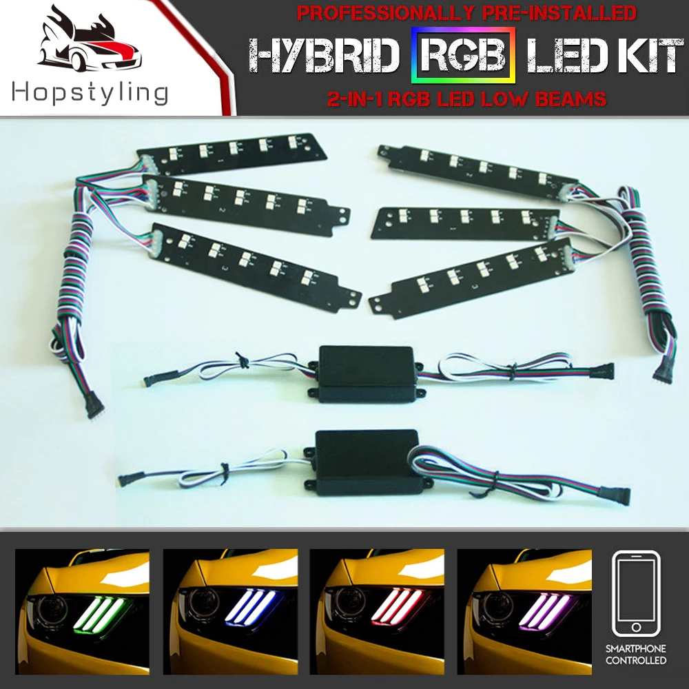 1 Set RGBW Multicolor Cars DRL LED Daytime Running Lights For Ford Mustang 2015 2016 2017
1 Set RGBW Multicolor Cars DRL LED Daytime Running Lights For Ford Mustang 2015 2016 2017