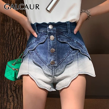 GALCUAR Patchwork Denim Shorts For Women High Waist Plus Size Pockets Hit Color Asymmetric Short Pants Female 2020 Fashion New
GALCUAR Patchwork Denim Shorts For Women High Waist Plus Size Pockets Hit Color Asymmetric Short Pants Female 2020 Fashion New