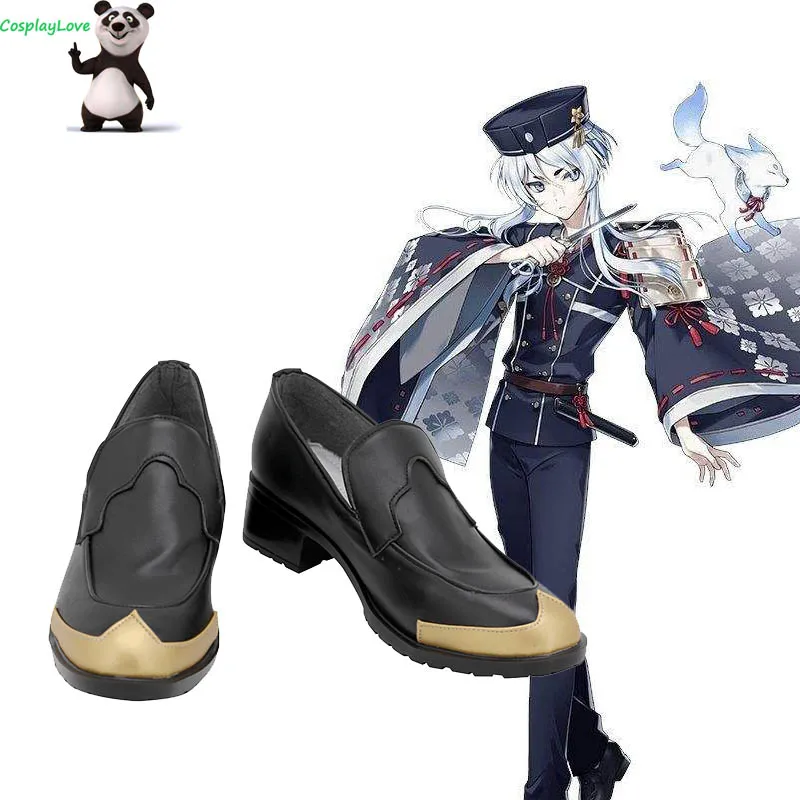 

Touken Ranbu Online Hakusan Yoshimitsu Black Shoes Cosplay Long Boots Leather CosplayLove For Halloween Christmas