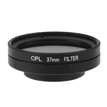 

37mm Aluminum Alloy Glass CPL Filter Circular Shape Black Polarized Lens For Gopro HD Hero 4