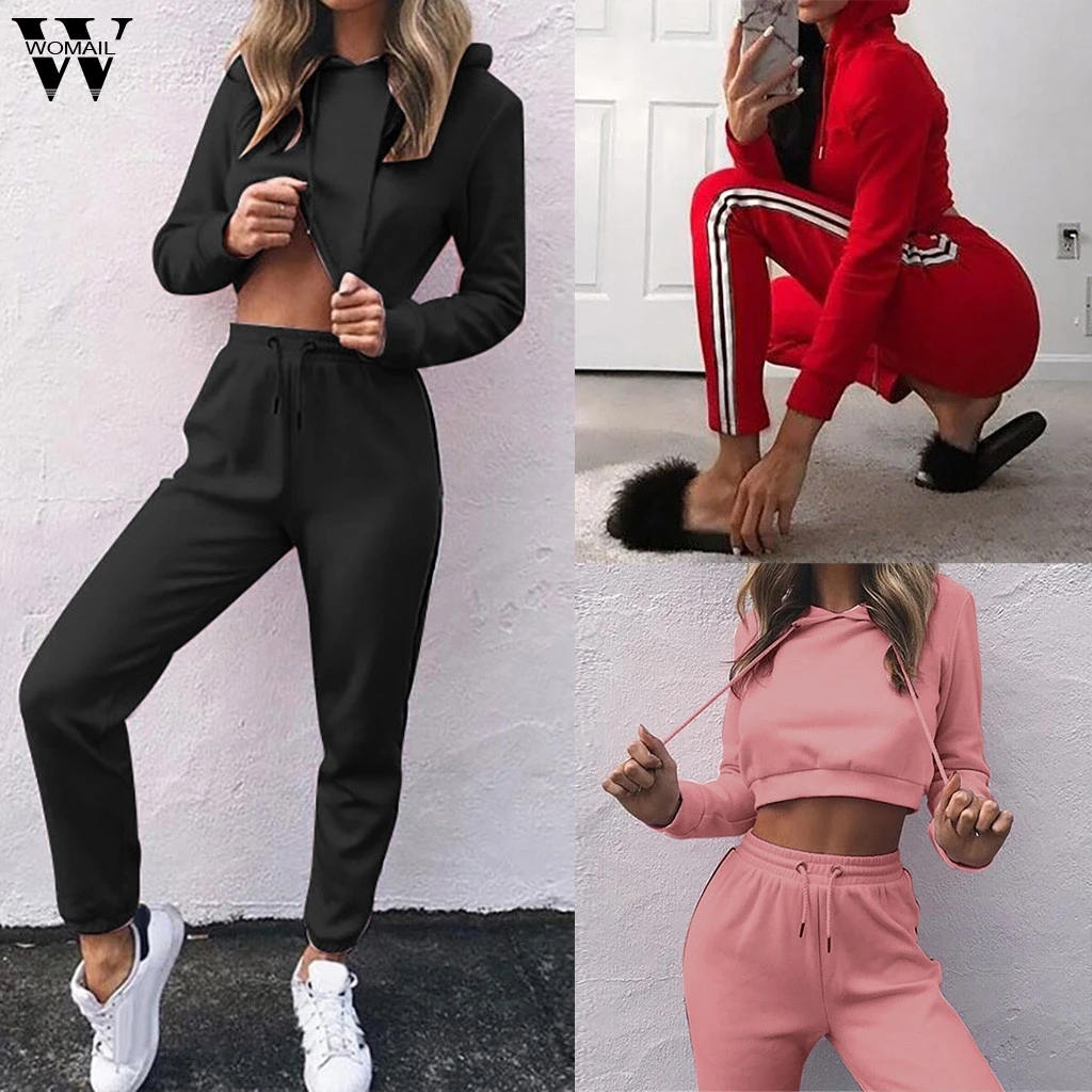 Womail Sweatshirts Women's Long Sleeve Bandage Stripe Splice Running Fitness Jogging Hoodie autumn sport suit women tracksuits
Womail Sweatshirts Women's Long Sleeve Bandage Stripe Splice Running Fitness Jogging Hoodie autumn sport suit women tracksuits