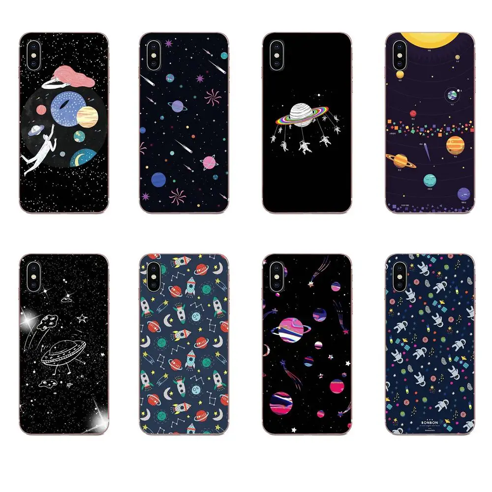 Чехлы из ТПУ для Motorola G G2 G3 G4 G5 G6 G7 Plus Xiaomi Redmi Note 8 8A 8T 10 K30 5G Pro Серия Airship Astronaut Stars |
