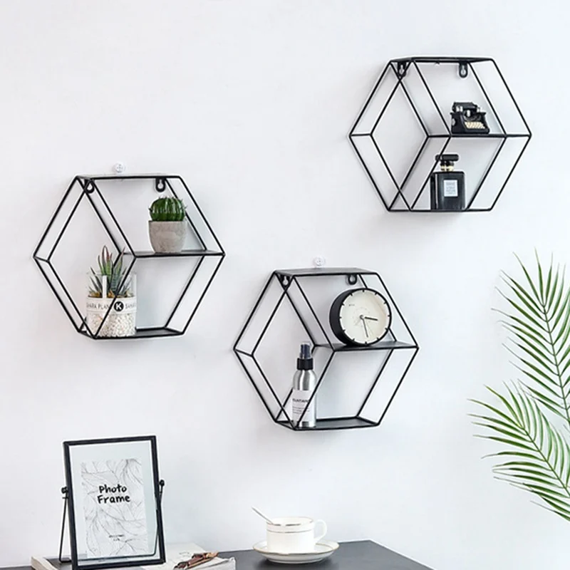 New Simple Iron Hexagonal Grid Wall Shelf Combination Hanging Geometric Figure Storage Rack Decoration
New Simple Iron Hexagonal Grid Wall Shelf Combination Hanging Geometric Figure Storage Rack Decoration